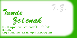 tunde zelenak business card